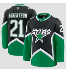 Men Dallas Stars 21 Jason Robertson Black 2025 26 Alternate Stitched Hockey Jersey