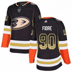 Mens Adidas Anaheim Ducks 90 Giovanni Fiore Authentic Black Drift Fashion NHL Jersey 