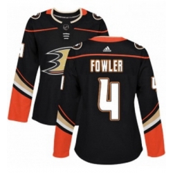 Womens Adidas Anaheim Ducks 4 Cam Fowler Premier Black Home NHL Jersey 