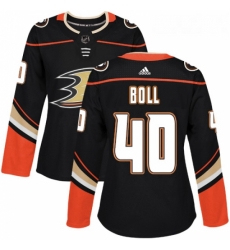 Womens Adidas Anaheim Ducks 40 Jared Boll Premier Black Home NHL Jersey 