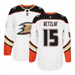 Youth Adidas Anaheim Ducks 15 Ryan Getzlaf Authentic White Away NHL Jersey 