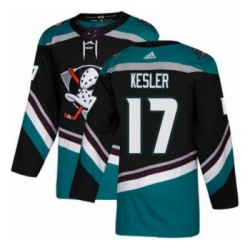 Youth Adidas Anaheim Ducks 17 Ryan Kesler Authentic Black Teal Third NHL Jersey 