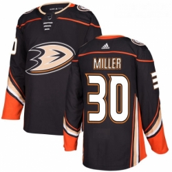 Youth Adidas Anaheim Ducks 30 Ryan Miller Authentic Black Home NHL Jersey 