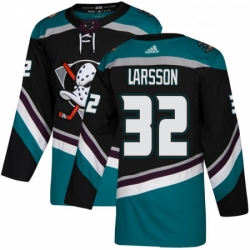 Youth Adidas Anaheim Ducks 32 Jacob Larsson Authentic Black Teal Third NHL Jersey 