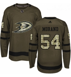 Youth Adidas Anaheim Ducks 54 Antoine Morand Authentic Green Salute to Service NHL Jersey 