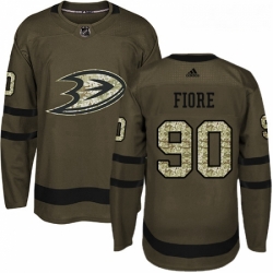 Youth Adidas Anaheim Ducks 90 Giovanni Fiore Premier Green Salute to Service NHL Jersey 