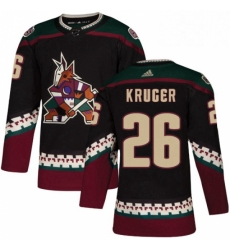 Mens Adidas Arizona Coyotes 26 Marcus Kruger Premier Black Alternate NHL Jersey 