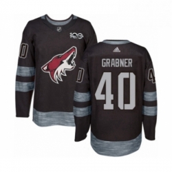 Mens Adidas Arizona Coyotes 40 Michael Grabner Authentic Black 1917 2017 100th Anniversary NHL Jersey 