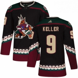 Mens Adidas Arizona Coyotes 9 Clayton Keller Premier Black Alternate NHL Jersey 