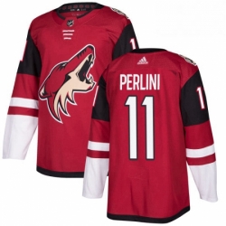 Youth Adidas Arizona Coyotes 11 Brendan Perlini Premier Burgundy Red Home NHL Jersey 