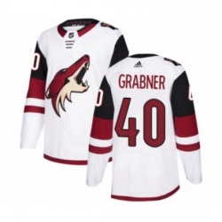 Youth Adidas Arizona Coyotes 40 Michael Grabner Authentic White Away NHL Jersey 