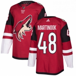 Youth Adidas Arizona Coyotes 48 Jordan Martinook Premier Burgundy Red Home NHL Jersey 