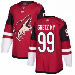 Youth Adidas Arizona Coyotes 99 Wayne Gretzky Premier Burgundy Red Home NHL Jersey 