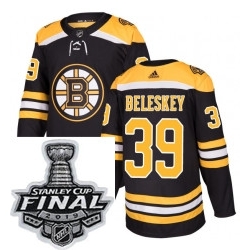 Mens Adidas Boston Bruins 39 Matt Beleskey Authentic Black Home NHL Jersey