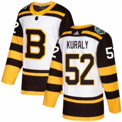 Mens Adidas Boston Bruins 52 Sean Kuraly Authentic White 2019 Winter Classic NHL Jersey 