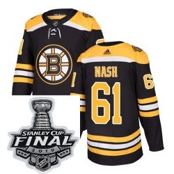 Mens Adidas Boston Bruins 61 Rick Nash Authentic Black Home NHL Jersey