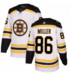 Mens Adidas Boston Bruins 86 Kevan Miller Authentic White Away NHL Jersey 