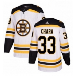 Womens Adidas Boston Bruins 33 Zdeno Chara Authentic White Away NHL Jersey 