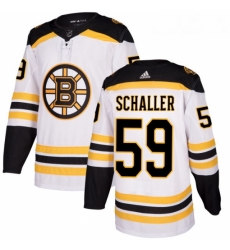 Womens Adidas Boston Bruins 59 Tim Schaller Authentic White Away NHL Jersey 