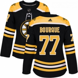 Womens Adidas Boston Bruins 77 Ray Bourque Premier Black Home NHL Jersey 