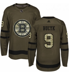 Youth Adidas Boston Bruins 9 Johnny Bucyk Premier Green Salute to Service NHL Jersey 