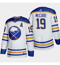 Buffalo Sabres 19 Jake Mccabe Men Adidas 2020 21 Away Authentic Player Stitched NHL Jersey White