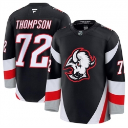 Men Buffalo Sabres 72 Tage Thompson Black 2024 25 Alternate Stitched Hockey Jersey