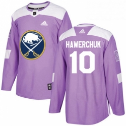 Mens Adidas Buffalo Sabres 10 Dale Hawerchuk Authentic Purple Fights Cancer Practice NHL Jersey 