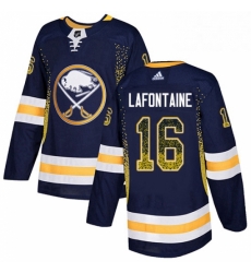 Mens Adidas Buffalo Sabres 16 Pat Lafontaine Authentic Navy Blue Drift Fashion NHL Jersey 