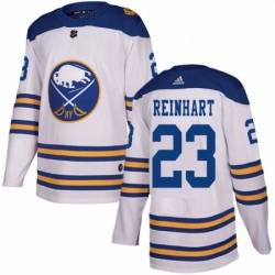 Mens Adidas Buffalo Sabres 23 Sam Reinhart Authentic White 2018 Winter Classic NHL Jersey 