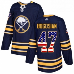 Mens Adidas Buffalo Sabres 47 Zach Bogosian Authentic Navy Blue USA Flag Fashion NHL Jersey 