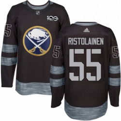 Mens Adidas Buffalo Sabres 55 Rasmus Ristolainen Authentic Black 1917 2017 100th Anniversary NHL Jersey 