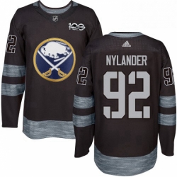 Mens Adidas Buffalo Sabres 92 Alexander Nylander Premier Black 1917 2017 100th Anniversary NHL Jersey 