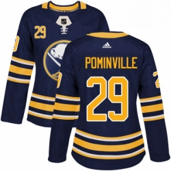 Womens Adidas Buffalo Sabres 29 Jason Pominville Premier Navy Blue Home NHL Jersey 