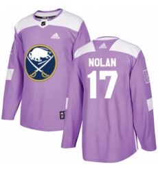 Youth Adidas Buffalo Sabres 17 Jordan Nolan Authentic Purple Fights Cancer Practice NHL Jersey 