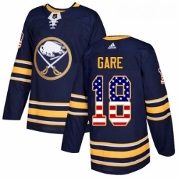 Youth Adidas Buffalo Sabres 18 Danny Gare Authentic Navy Blue USA Flag Fashion NHL Jersey 