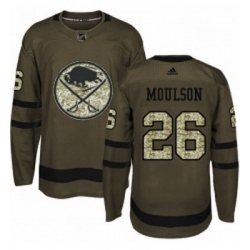 Youth Adidas Buffalo Sabres 26 Matt Moulson Authentic Green Salute to Service NHL Jersey 