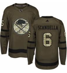 Youth Adidas Buffalo Sabres 6 Marco Scandella Authentic Green Salute to Service NHL Jersey 