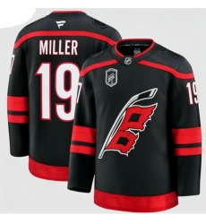 Men Carolina Hurricanes 19 K'Andre Miller Black 2026 Stanley Cup Final Stitched Hockey Jersey