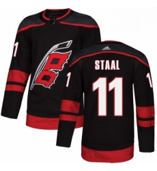 Mens Adidas Carolina Hurricanes 11 Jordan Staal Authentic Black Alternate NHL Jersey 