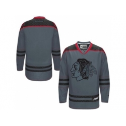 Chicago Blackhawks Blank Charcoal Cross Check Fashion Stitched NHL Jersey