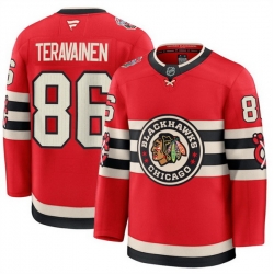 Men Chicago Blackhawks 86 Teuvo Teravainen Red 2024 25 Winter Classic Stitched Hockey Jersey