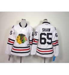 NHL Women chicago blackhawks #65 shaw white jerseys(2015 new classic)