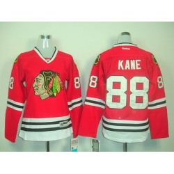 Women Chicago Blackhawks 88 Patrick Kane Red Jerseys