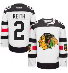 Blackhawks #2 Duncan Keith White 2016 Stadium Series Stitched Youth NHL Jersey