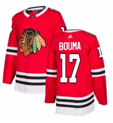 Youth Adidas Chicago Blackhawks 17 Lance Bouma Authentic Red Home NHL Jersey 