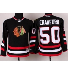 Youth Chicago Blackhawks 50 Corey Crawford Black 2014 Stadium Series Jersey