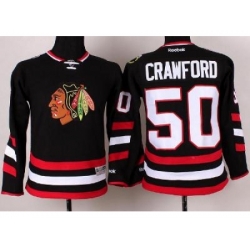 Youth Chicago Blackhawks 50 Corey Crawford Black 2014 Stadium Series Jersey