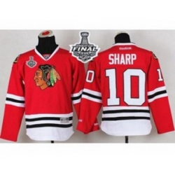 youth nhl jerseys chicago blackhawks #10 sharp red[2015 stanley cup]