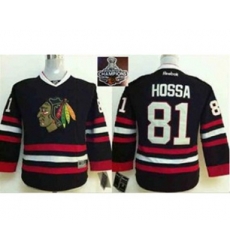 youth nhl jerseys chicago blackhawks #81 hossa black[2015 Stanley cup champions]